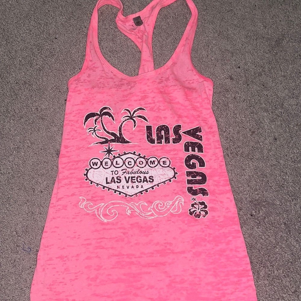 Hot pink Las Vegas tank top- size small